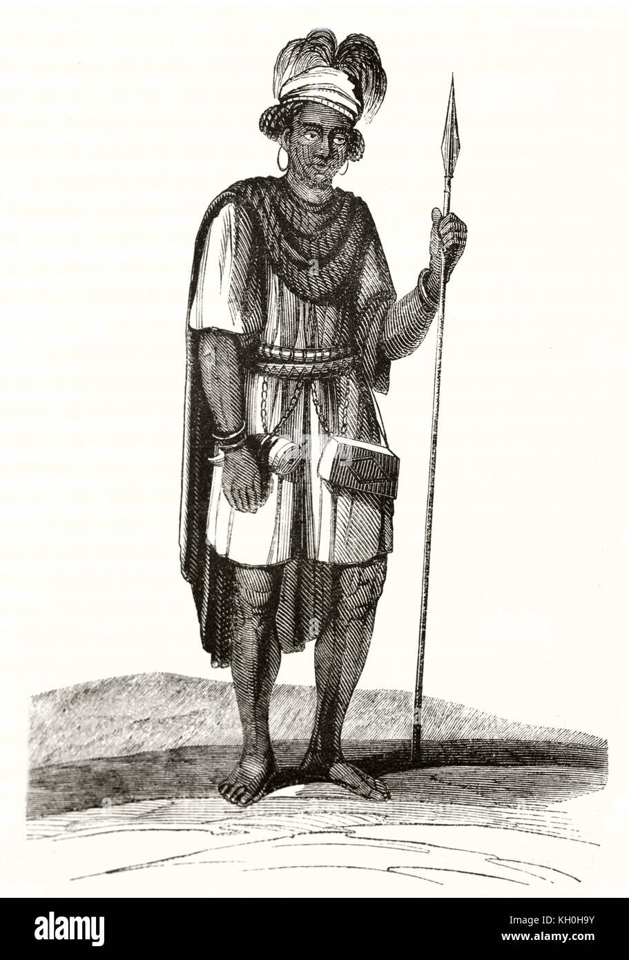 portrait-grave-de-vieux-guerrier-peul-dafrique-de-louest-senegal-par-nousveaux-publ-sur-magasin-pittoresque-paris-1847-kh0h9y.jpg