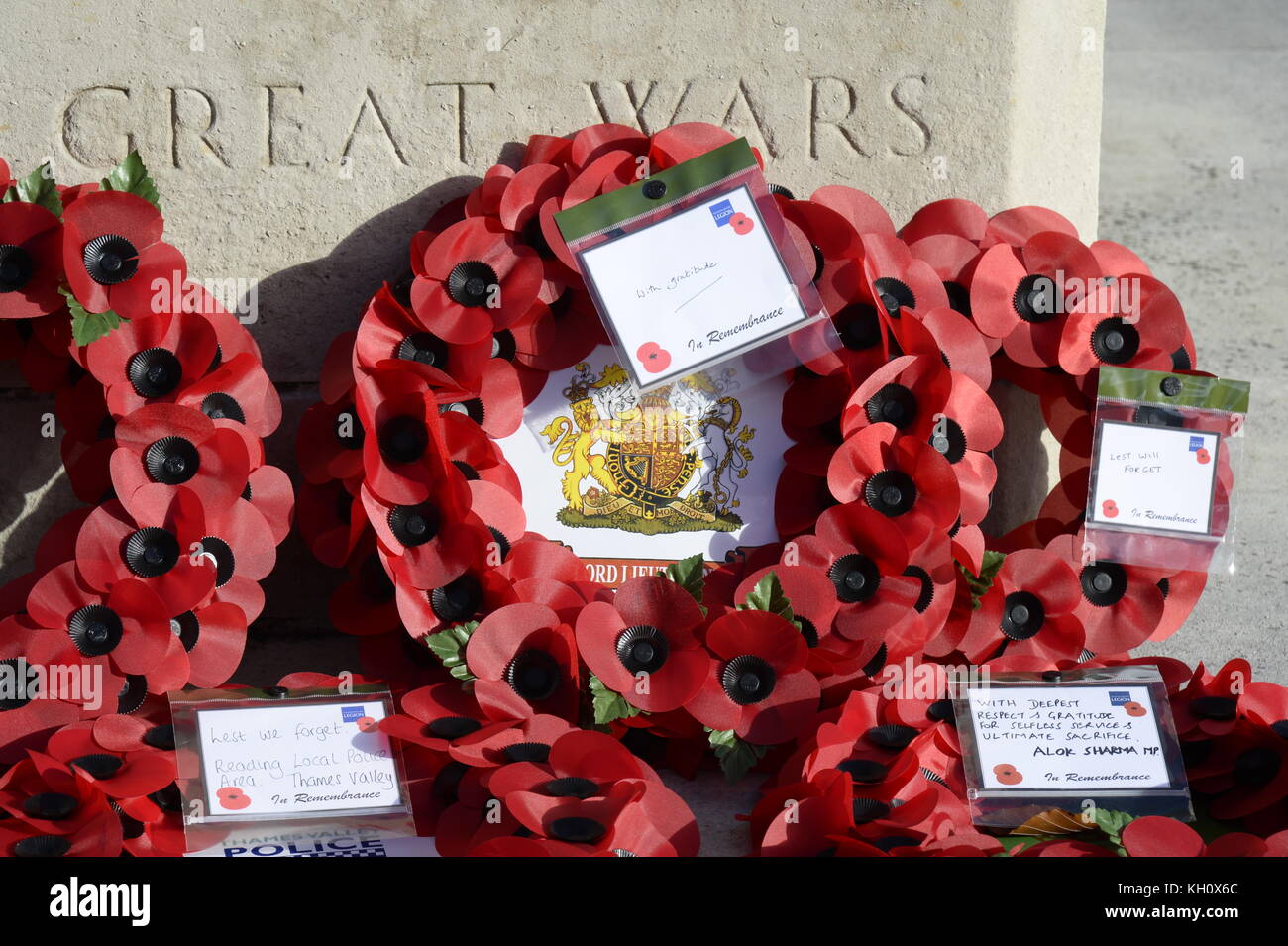 Reading, UK. 12 Nov, 2017. Défilé Dimanche du souvenir et les mémoriaux, lecture UK Crédit : David Hammant/Alamy Live News Banque D'Images