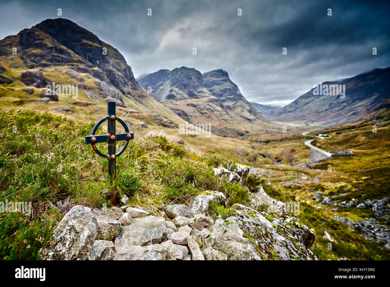 Ralston memorial à Glencoe, highlands Banque D'Images