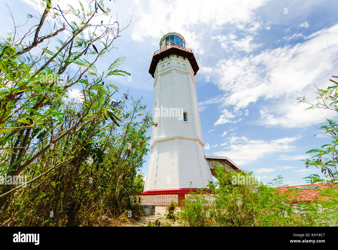 Le phare de Cape bojeador, Burgos, Ilocos Norte, Philippines. Banque D'Images