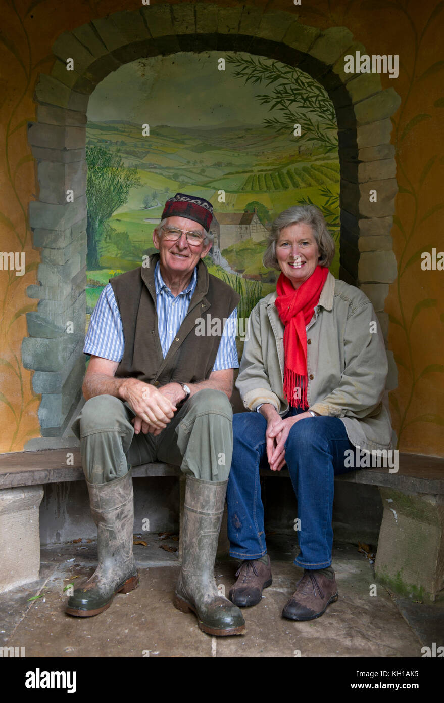 Westonbury Mill, Pembridge, Herefordshire avec les propriétaires et Sally Richard Pim. Banque D'Images