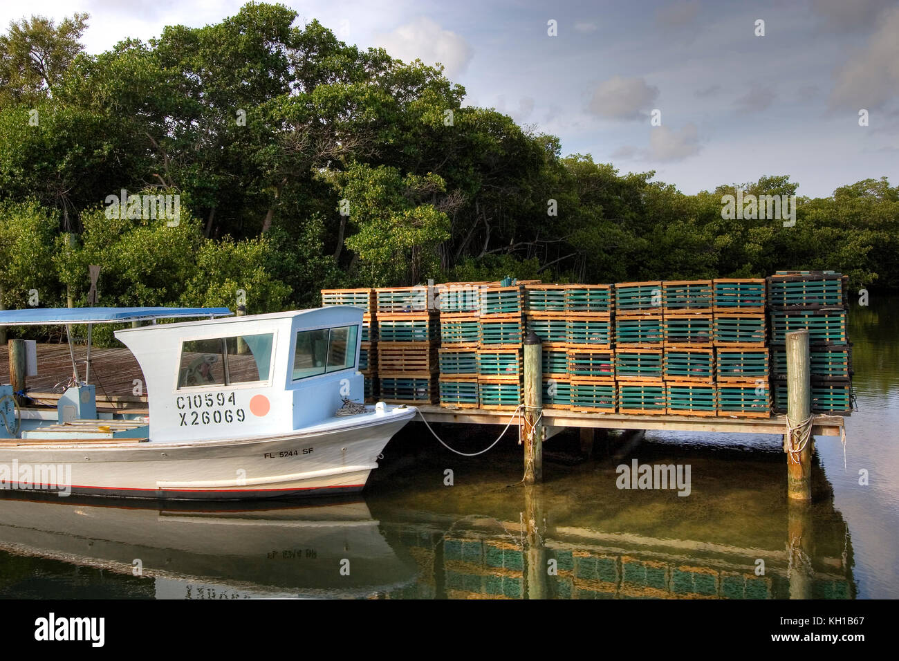 Bateau de pêche commerciale, Islamorada, Florida Keys Banque D'Images