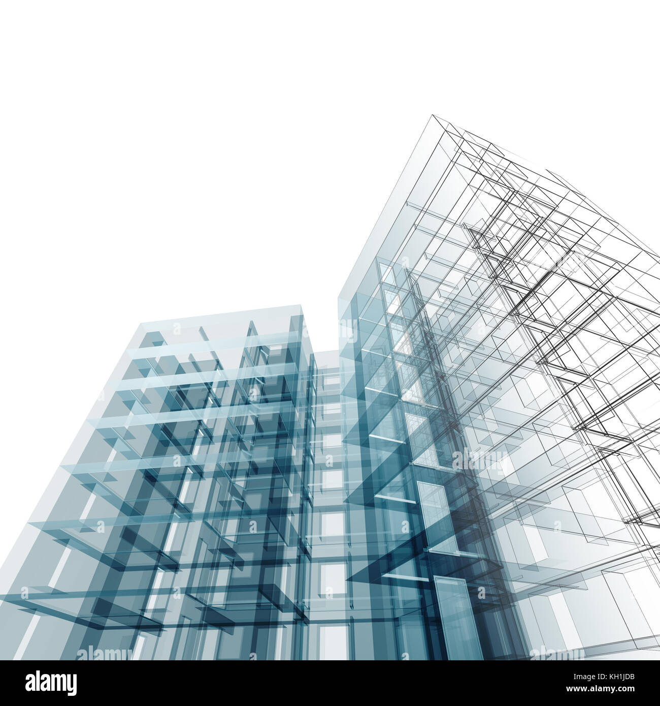 Résumé des capacités de rendu 3D et la conception de l'architecture. mon propre modèle Banque D'Images