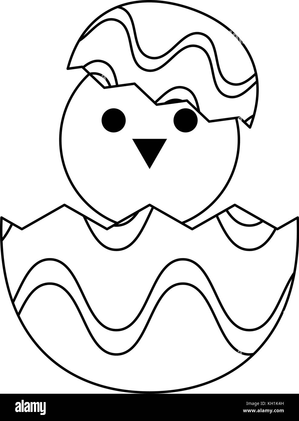 Peu de poulet dans l'oeuf Illustration de Vecteur Peu de poulet dans l'oeuf Illustration de Vecteur