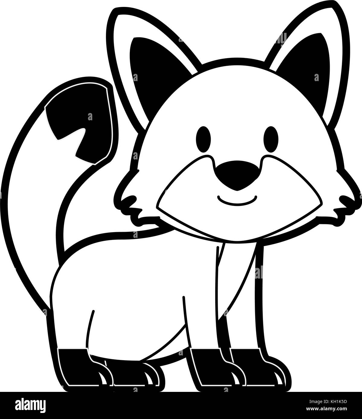 Cute cartoon fox Illustration de Vecteur