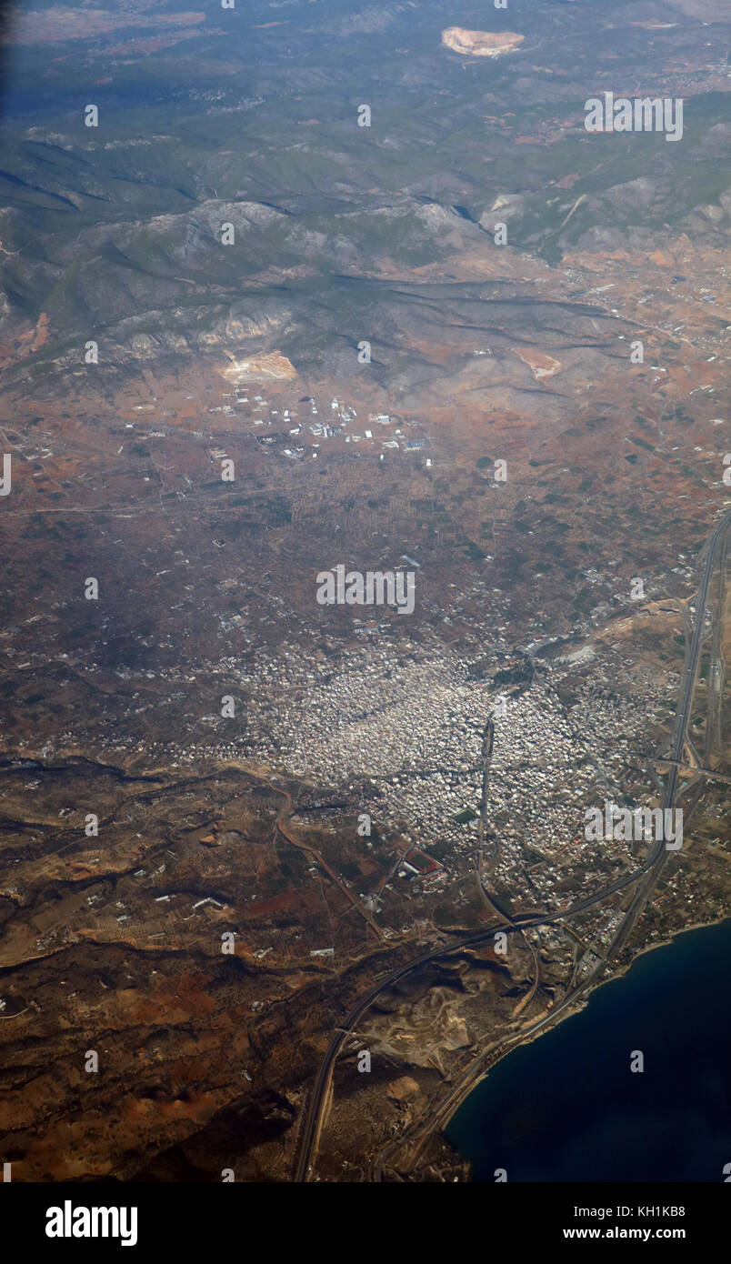 Mégara photo aérienne Banque D'Images