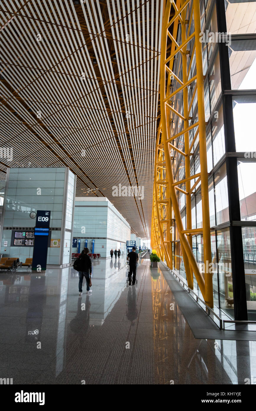 Pékin, Chine - octobre 2017 : terminal de l'aéroport international de Pékin en Chine. L'aéroport international de Beijing Capital est le principal aéroport Banque D'Images