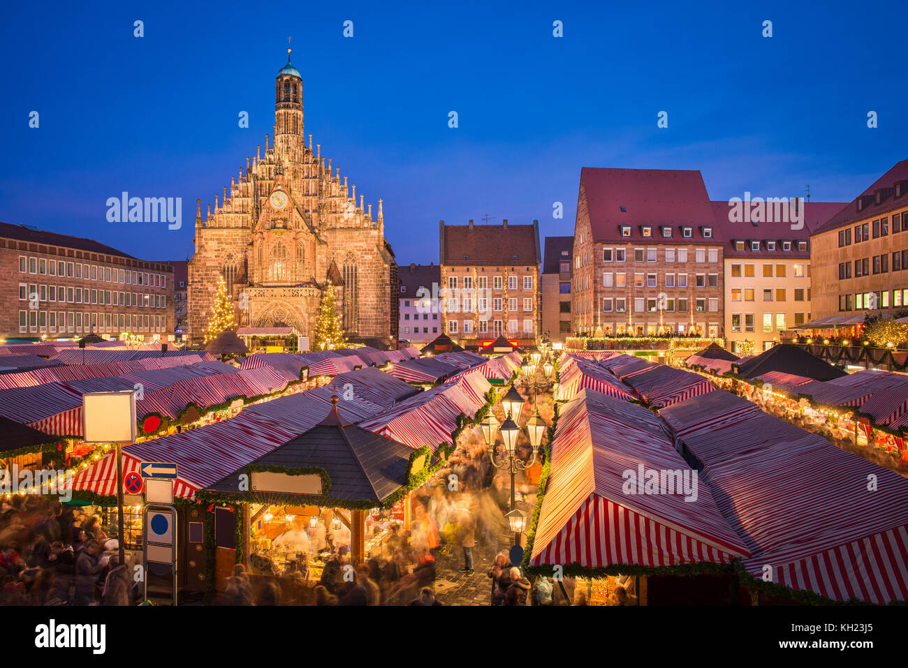 Marché de Noël de la vieille ville de Nuremberg, Allemagne Banque D'Images