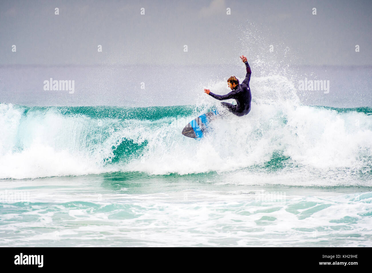 Le surf à Bondi Beach Banque D'Images