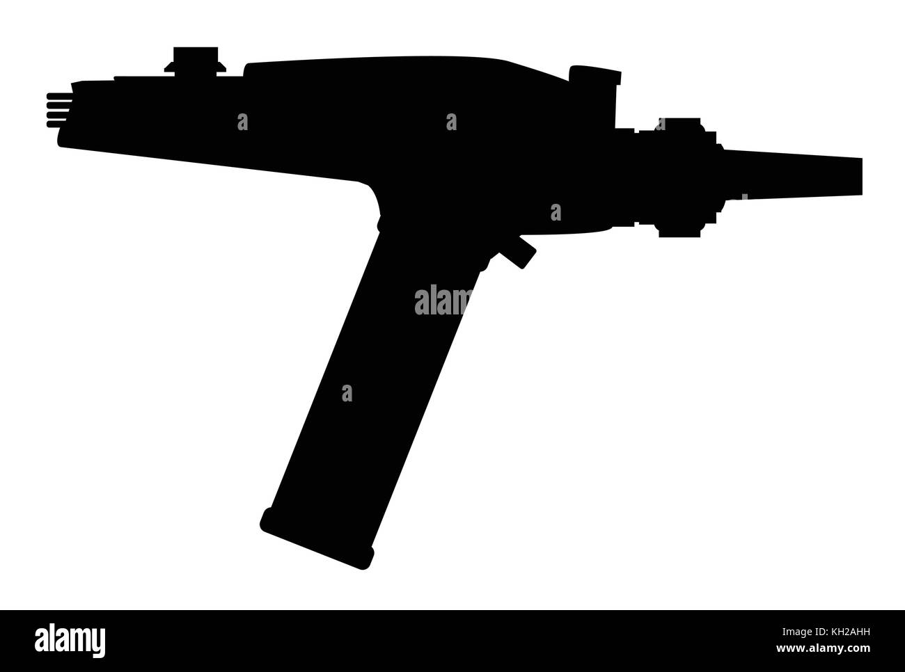 Un ancien style de ray gun que peut avoir été utilisé dans la science-fiction des années 60 les films et séries télé Illustration de Vecteur