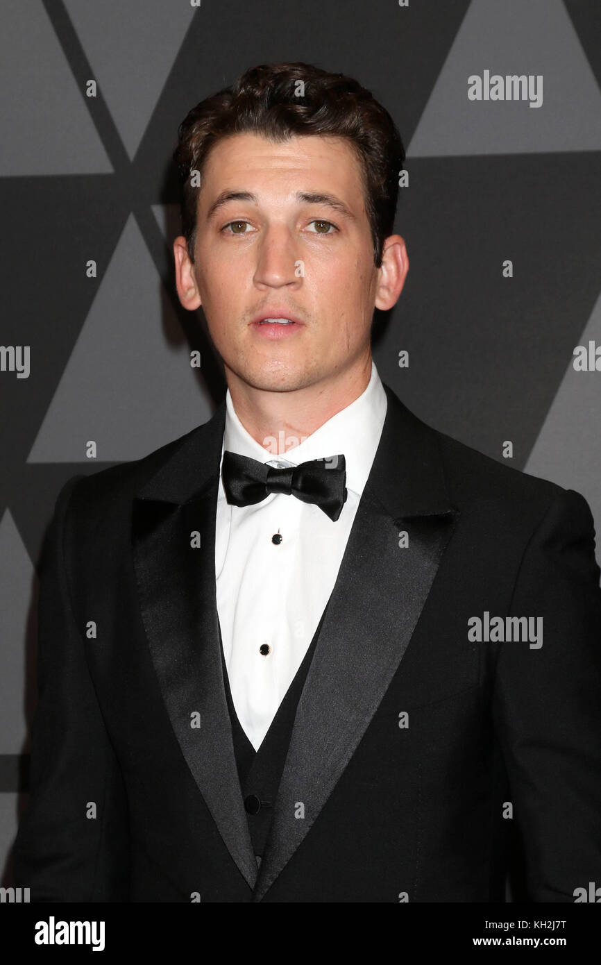 Hollywood, CA - 11 NOVEMBRE : Miles Teller au 9 annuel Governor Awards de l'AMPAS à la salle de bal Dolby à Hollywood, Californie, le 11 novembre 2017. Crédit: David Edwards/Mediapunch Banque D'Images