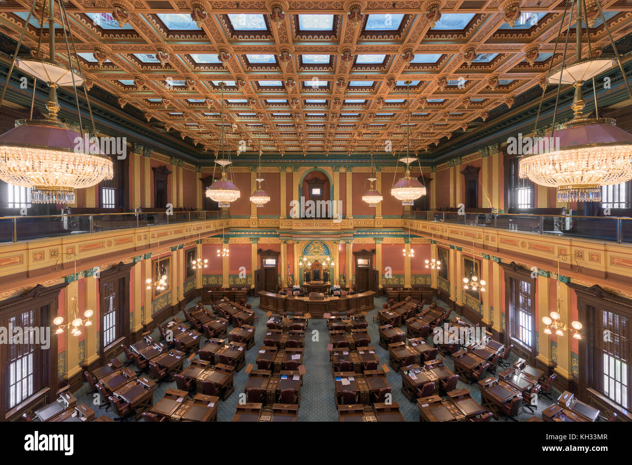 Chambre des représentants du Michigan State Capitol de Lansing, Michigan Banque D'Images