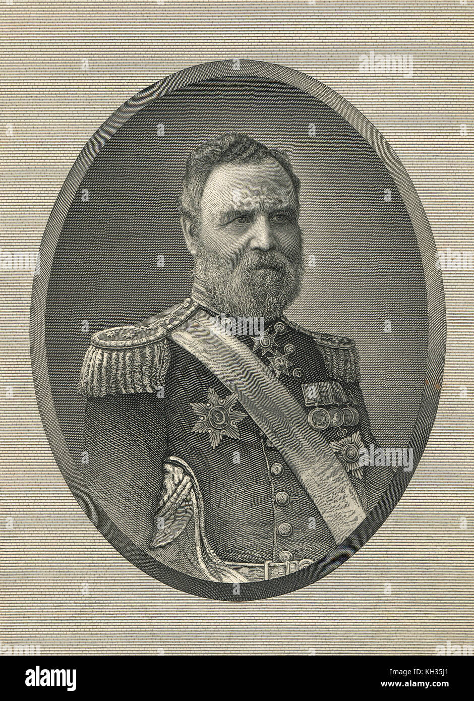 L'amiral Frederick Beauchamp Paget Seymour, 1e baron d'Alcester, 1821-1895, commandant en chef de la flotte méditerranéenne, commanda le bombardement d'Alexandrie pendant le soulèvement nationaliste d'Ahmed Urabi Banque D'Images