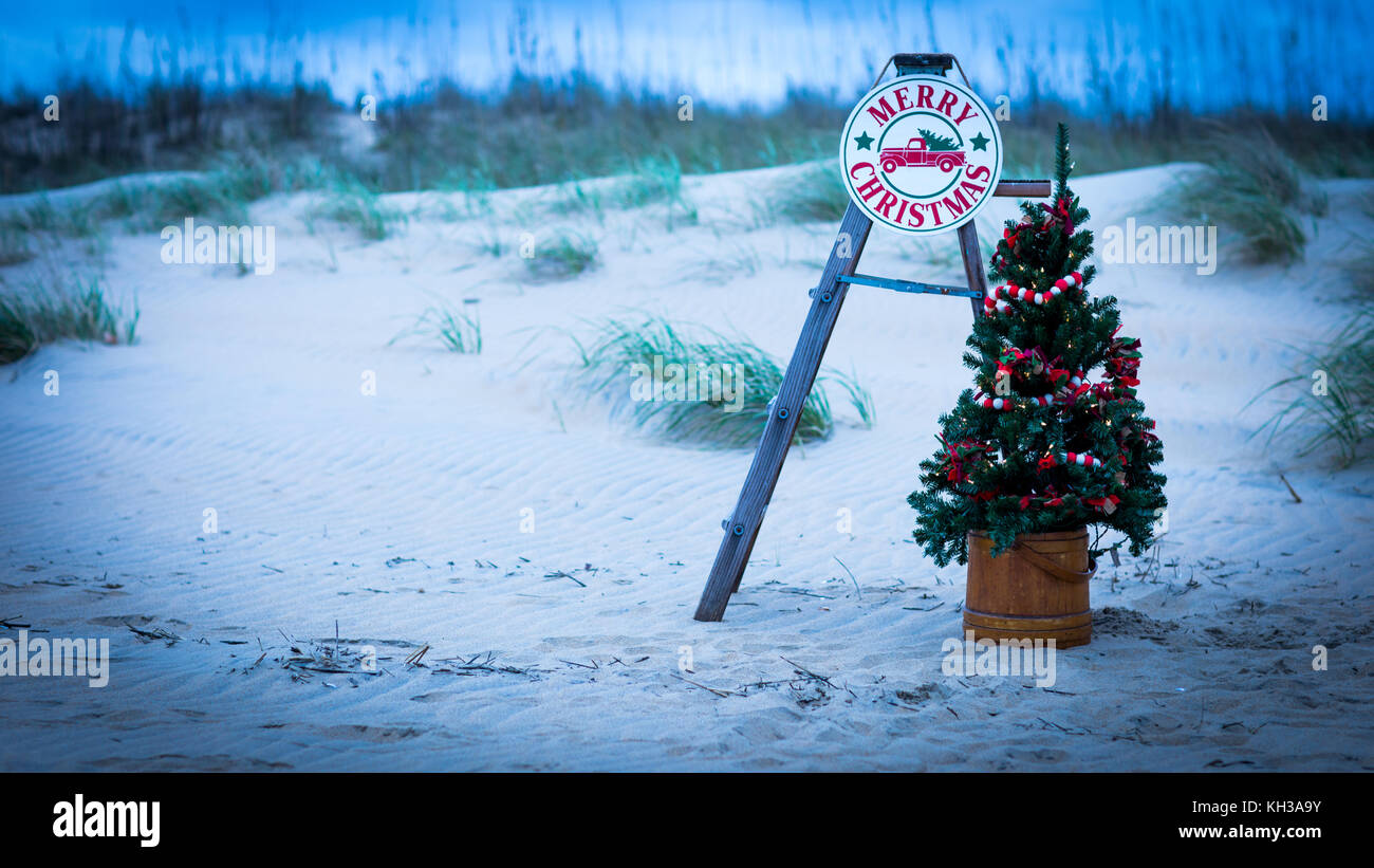 Noël à Virginia Beach Banque D'Images