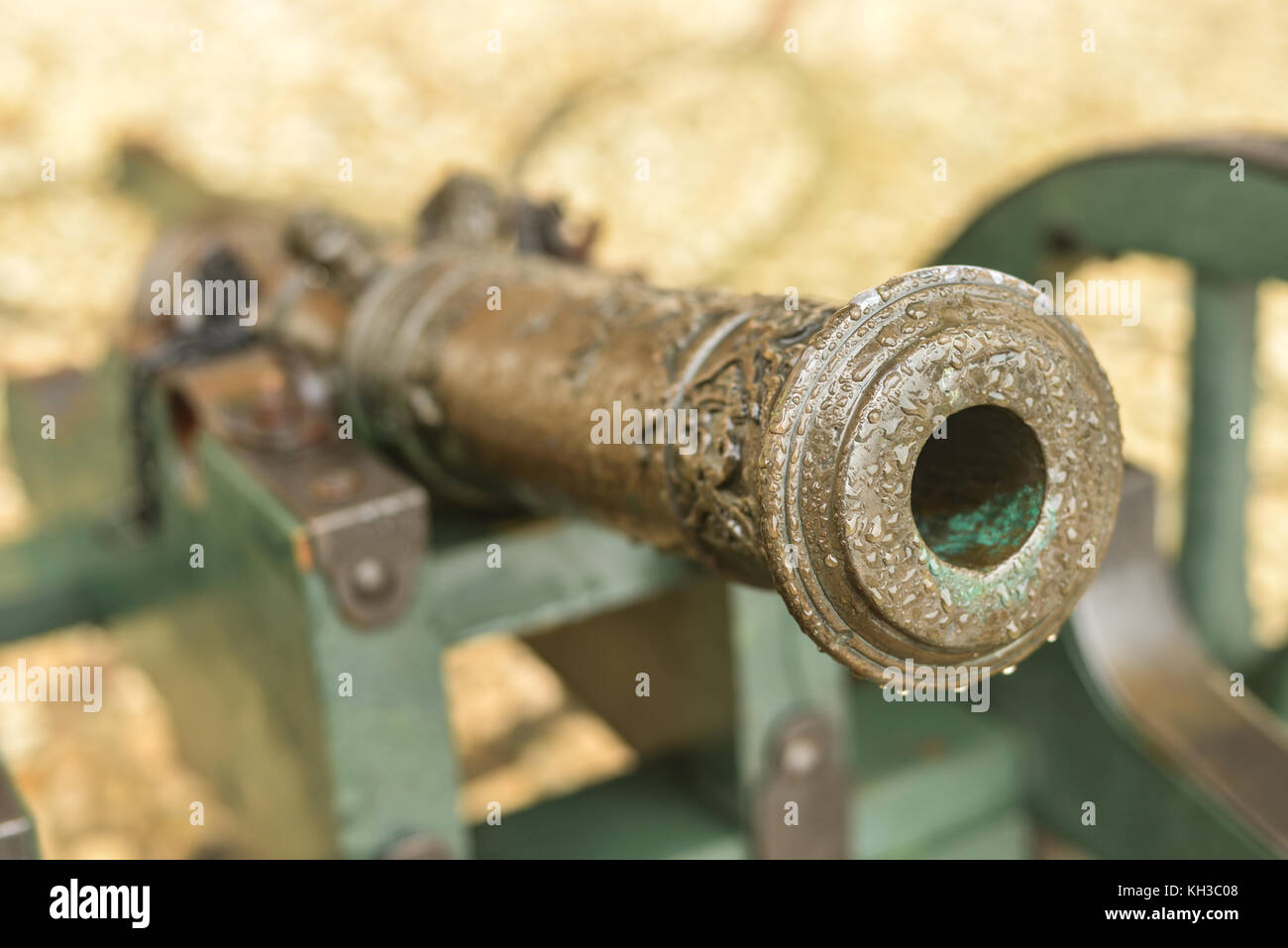 Petit cannon au musée-Succession de arkhangelskoye palace, la Russie. photographié avec une faible profondeur de champ. Banque D'Images