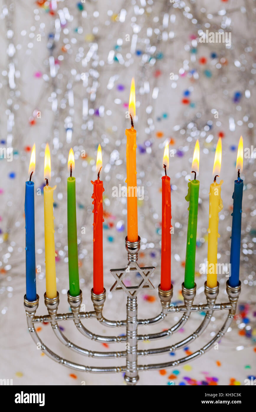 Juive de hannukah , la fête juive des lumières juive de symbole Photo Stock Alamy