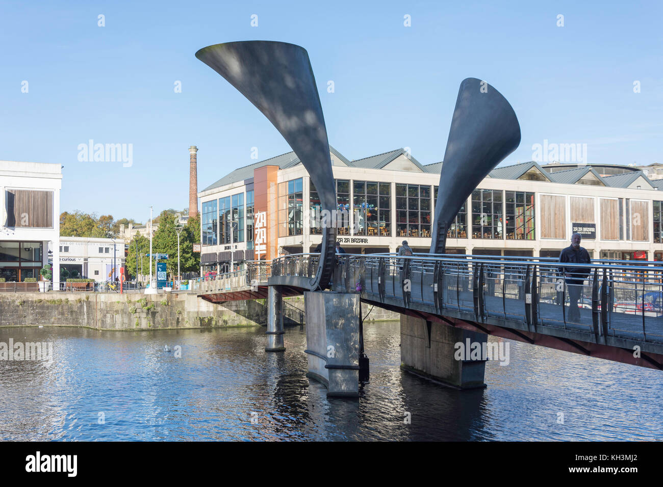 Pero's Bridge dans tout port flottant, Harbourside, Bristol, Angleterre, Royaume-Uni Banque D'Images