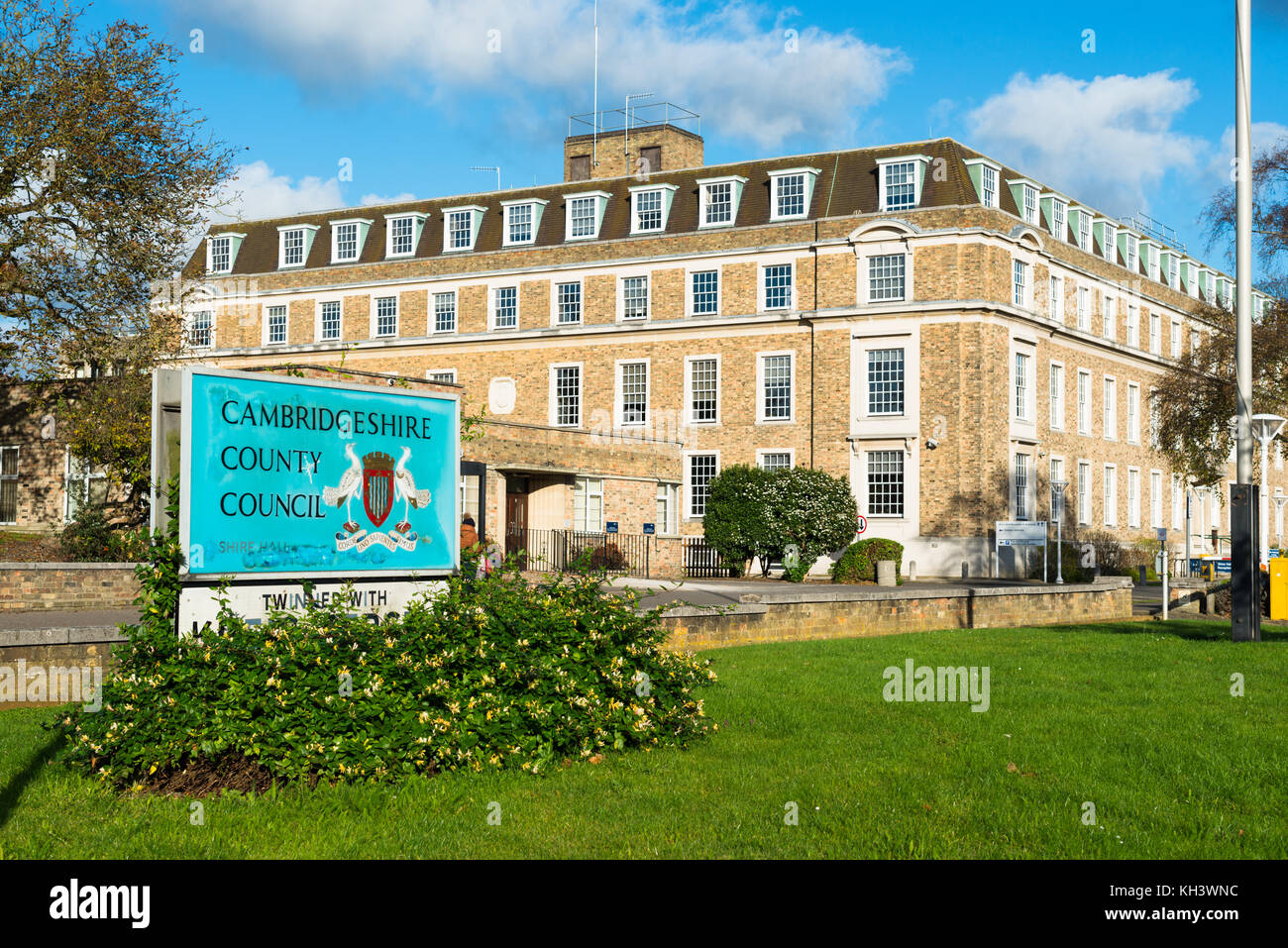 Shire Hall, le Huntingdon Road, Cambridge. Accueil de Cambridgeshire County Council. Banque D'Images