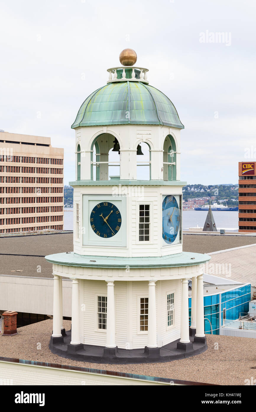 L'historique de l'horloge de Halifax remonte à 1803, est situé sur la colline de la Citadelle de Halifax, Nouvelle-Écosse, Canada. Banque D'Images