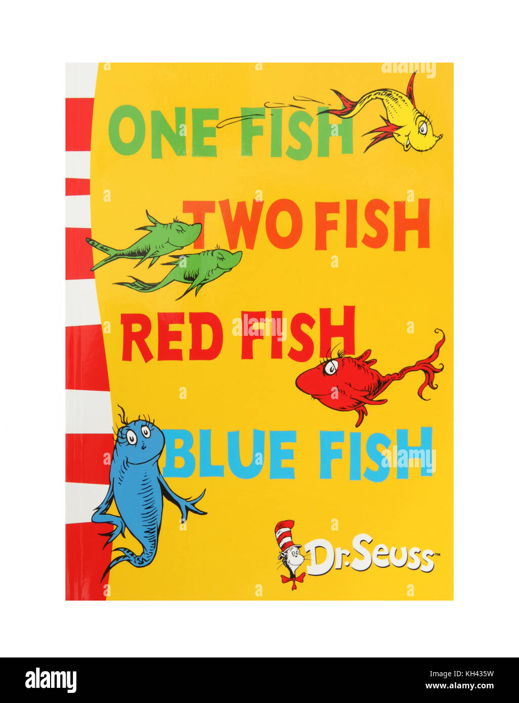 Le livre, l'un des deux Poissons Poissons Poissons Poissons Rouge Bleu par le Dr Suess Banque D'Images