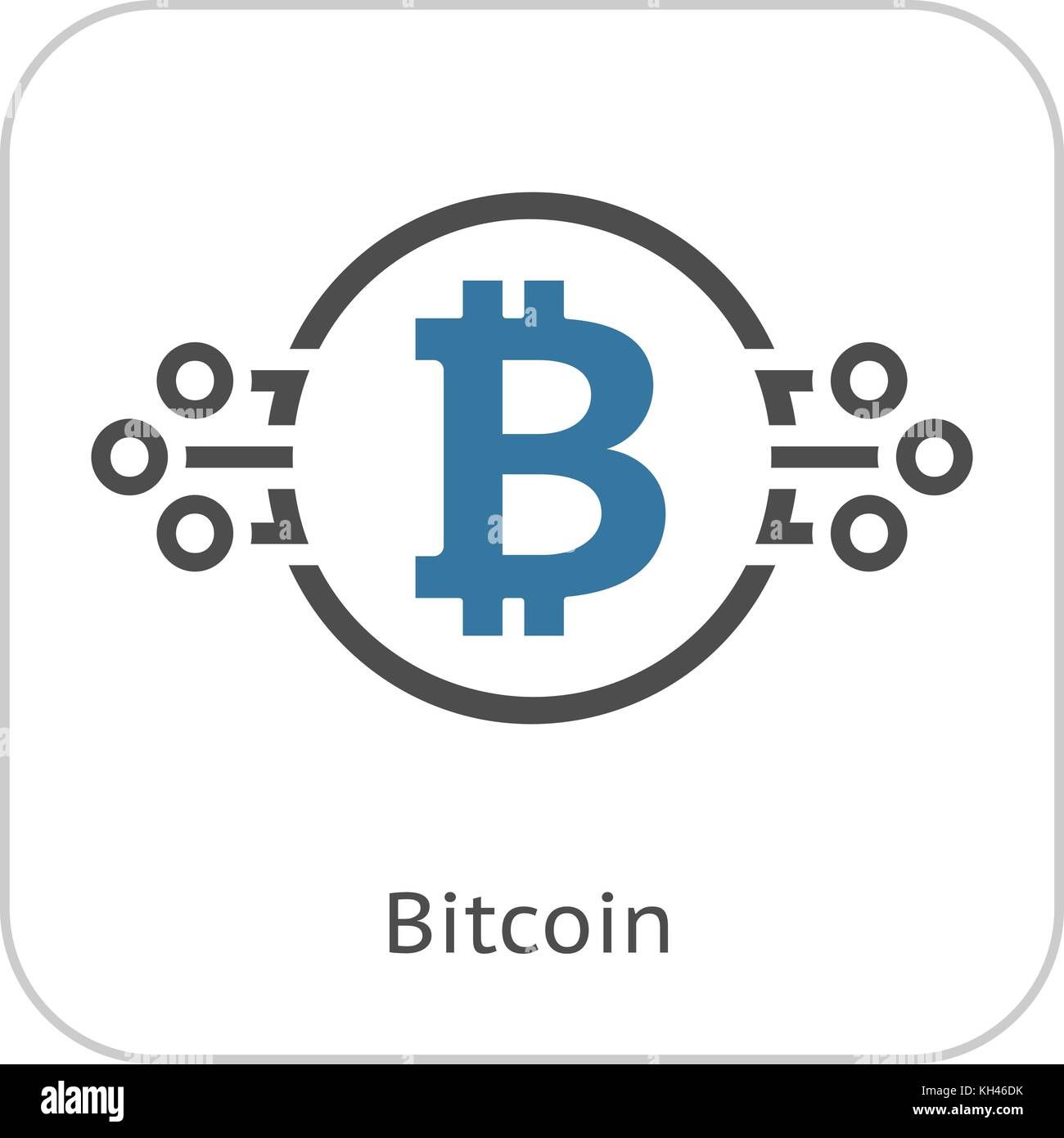 Icône Cryptocurrency Bitcoin. Illustration de Vecteur