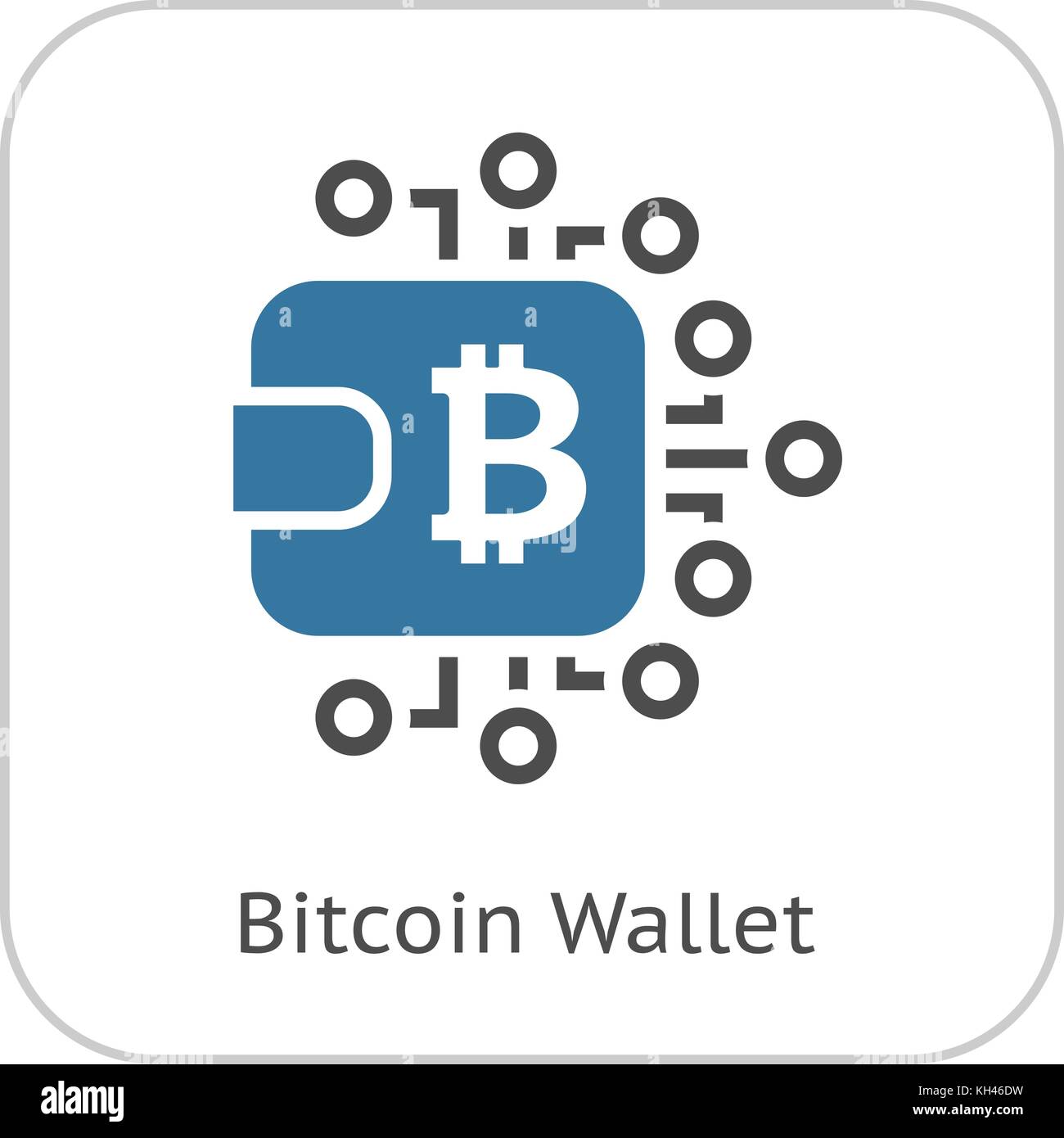 L'icône de Bitcoin Wallet. Illustration de Vecteur