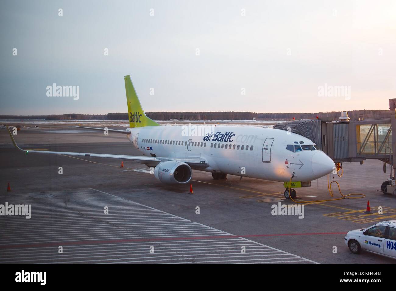 Avion de Airbaltic Banque D'Images