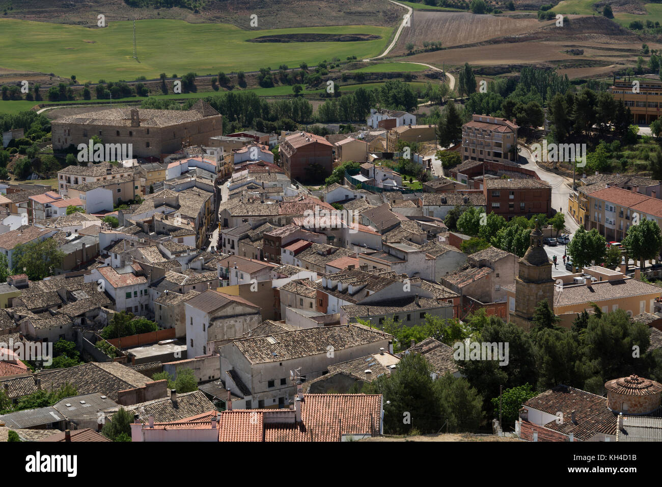 Vue panoramique de huete. La Alcarria, cuenca. Castilla la Mancha - Espagne. Banque D'Images