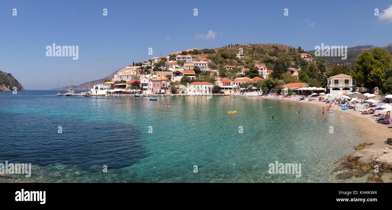 Assos, Kefalonia, Grèce Banque D'Images