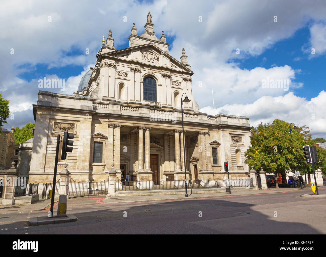 Londres - Façade de l'église de l'oratoire de Brompton Banque D'Images