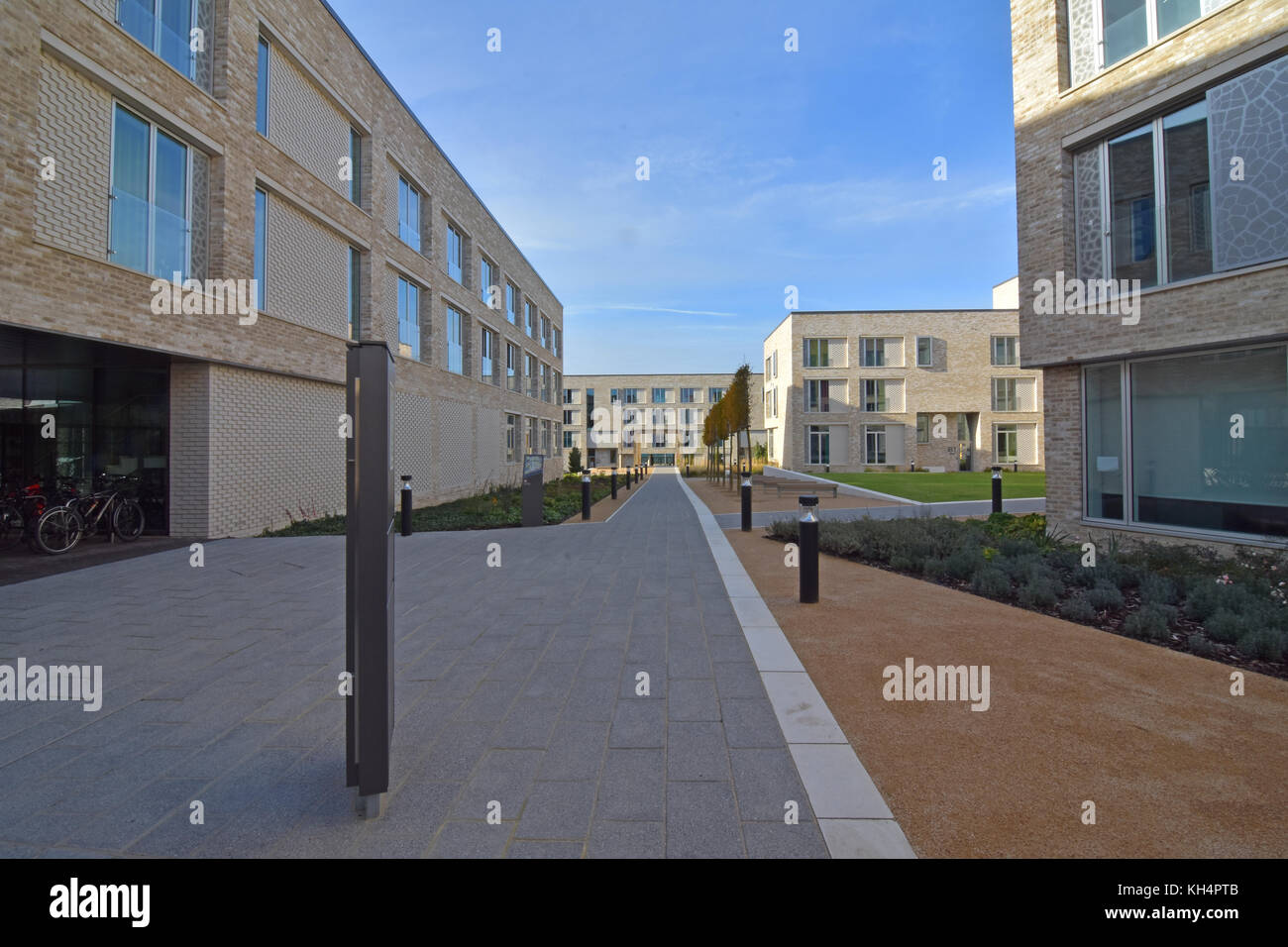 Logements pour étudiants de l'université de Cambridge à Eddington, un nouveau développement dans le nord-ouest de Cambridge. Banque D'Images