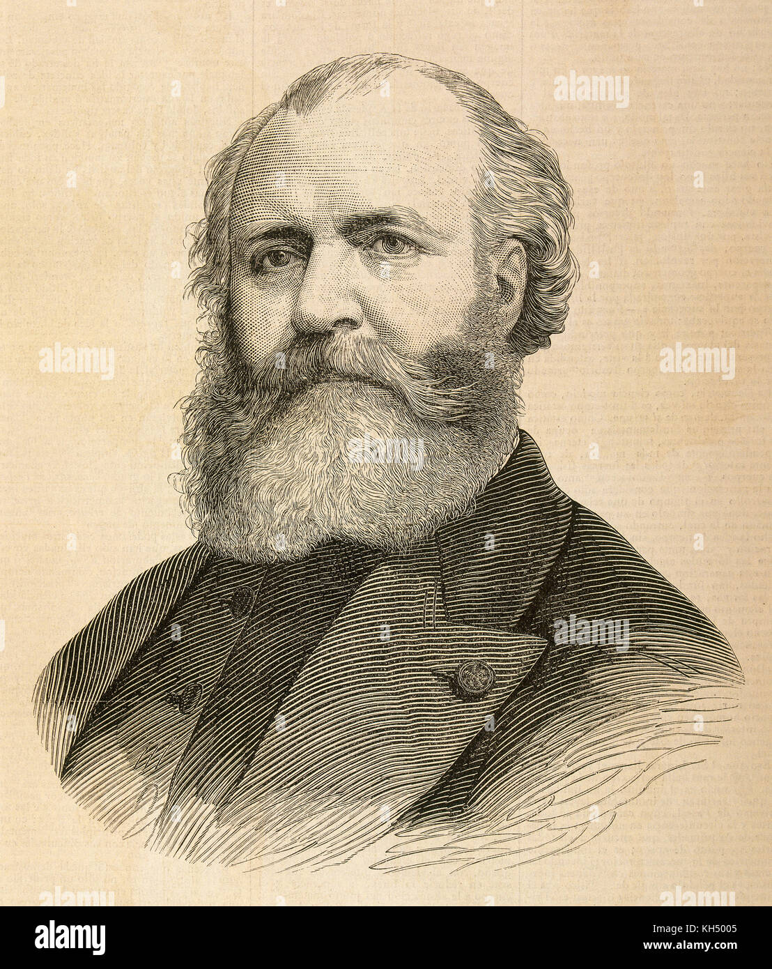 Charles Gounod (1818-1893). Compositeur français. Portrait. La gravure. 'La Academia". 19e siècle. Banque D'Images