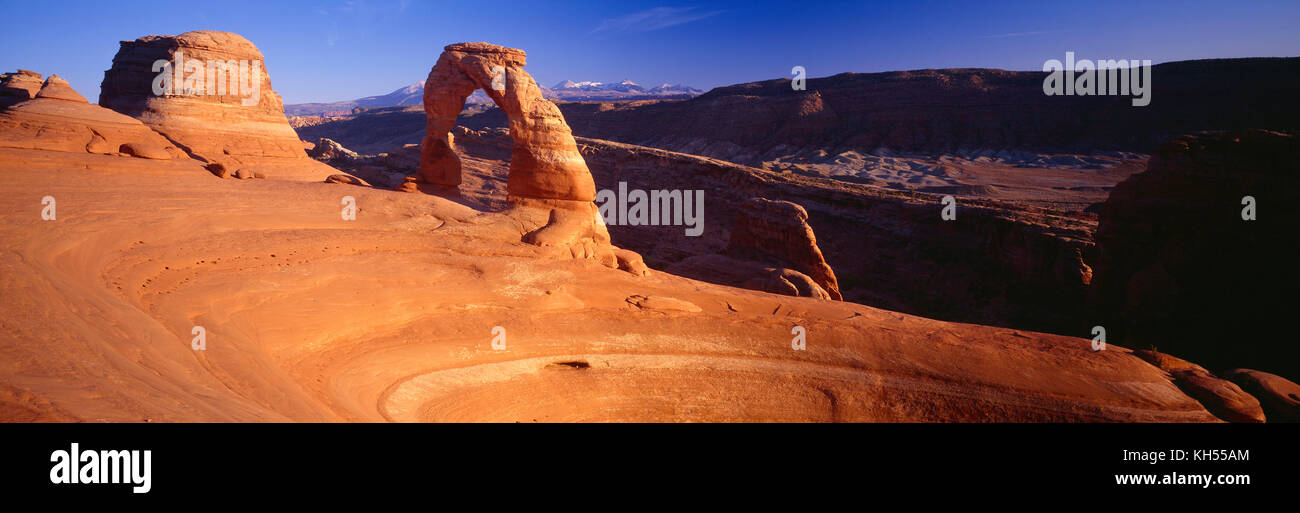 ÉTATS-UNIS. Utah. Parc national Arches. Formation de roche délicate Arch. Banque D'Images