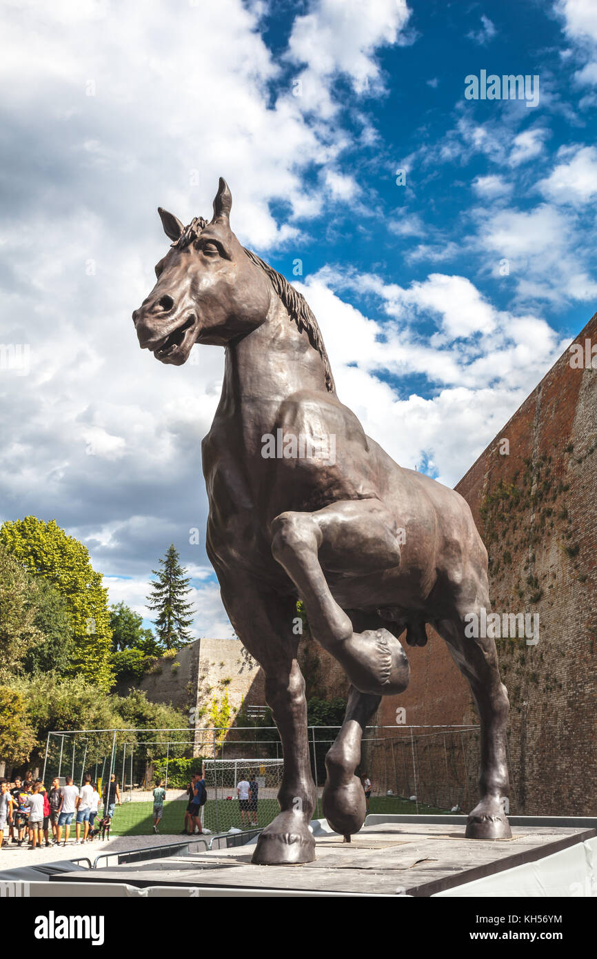 Leonardo's horse à Montepulciano, Italie Banque D'Images