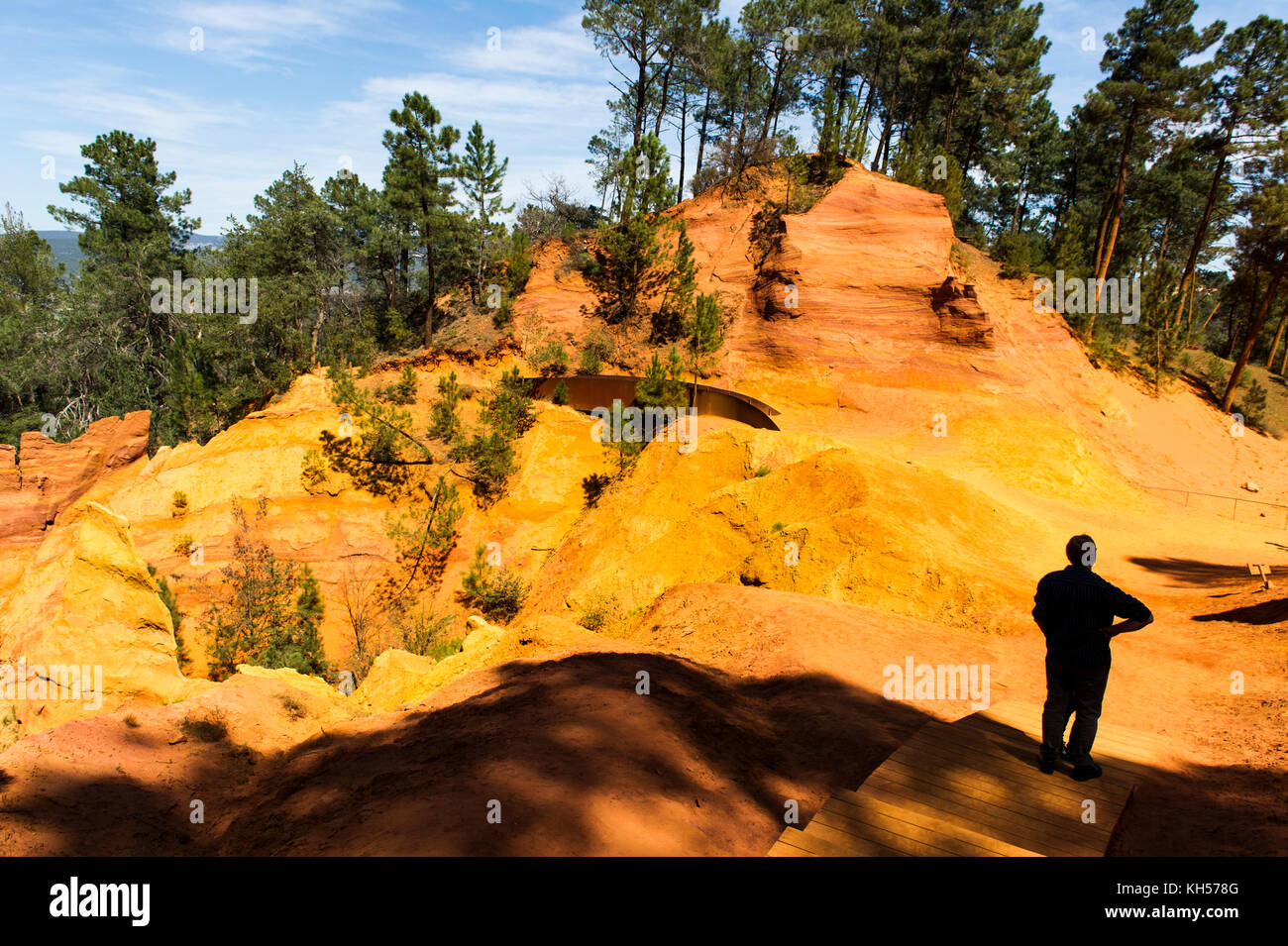 Europe, France, Vaucluse, Luberon. Roussillon. Les carrières d'ocre. Banque D'Images