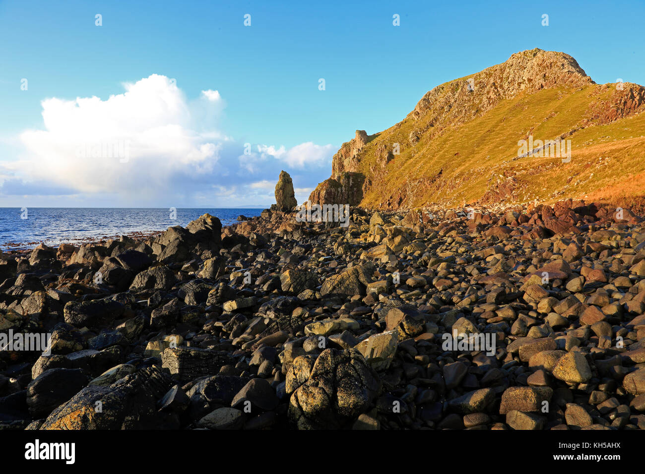 Pile d'skudiburgh sur l'île de Skye Banque D'Images