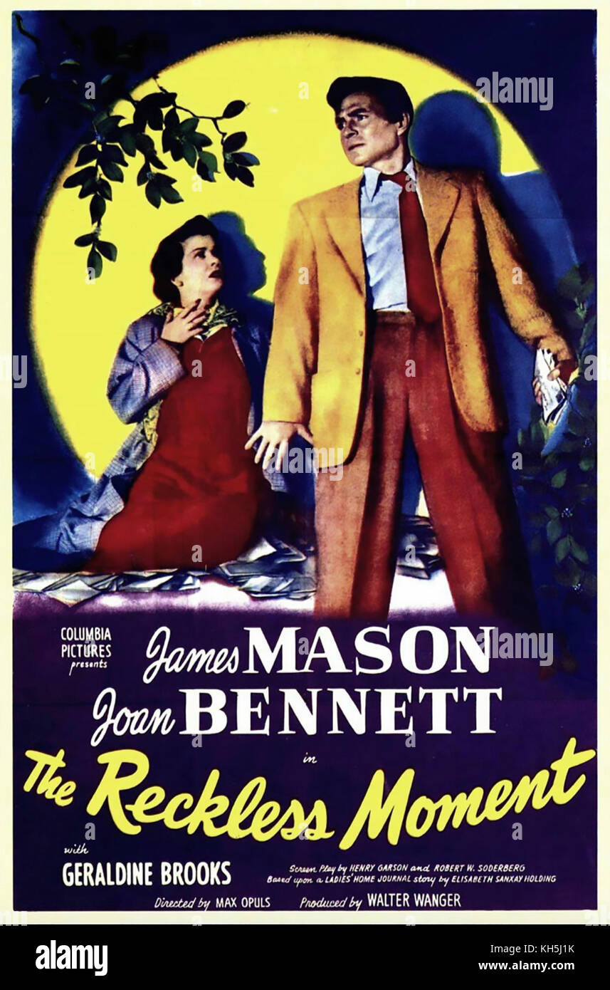 LE MOMENT IMPRUDENT 1949 Columbia Pictures film avec James Mason et Joan Bennett Banque D'Images