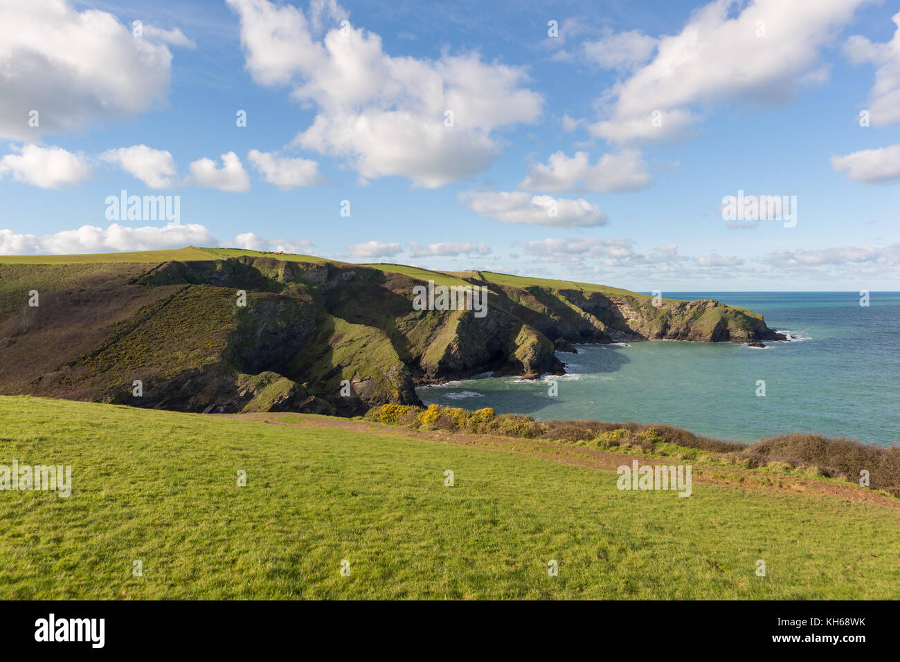 Une section du littoral cornouaillais robuste près de Port Isaac, North Cornwall, UK Banque D'Images