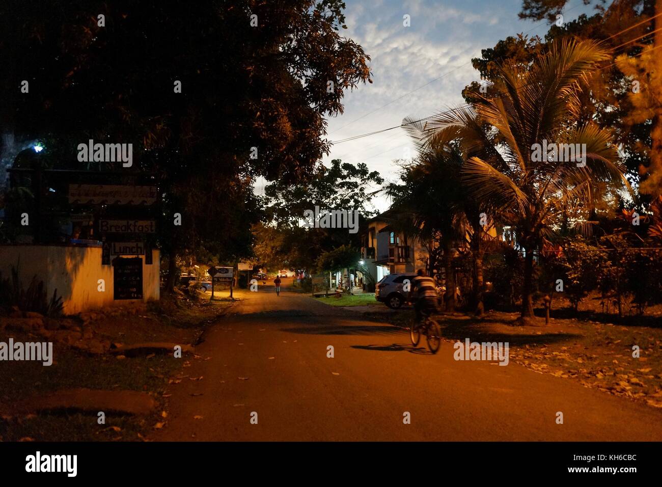 Rue de village de bord de santa catalina, le Panama Banque D'Images