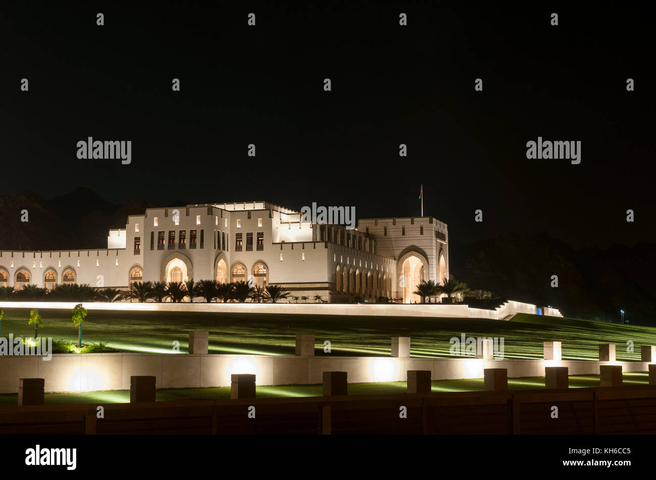 Bâtiment du Parlement européen à al Bustan district, Muscat, Oman. Banque D'Images