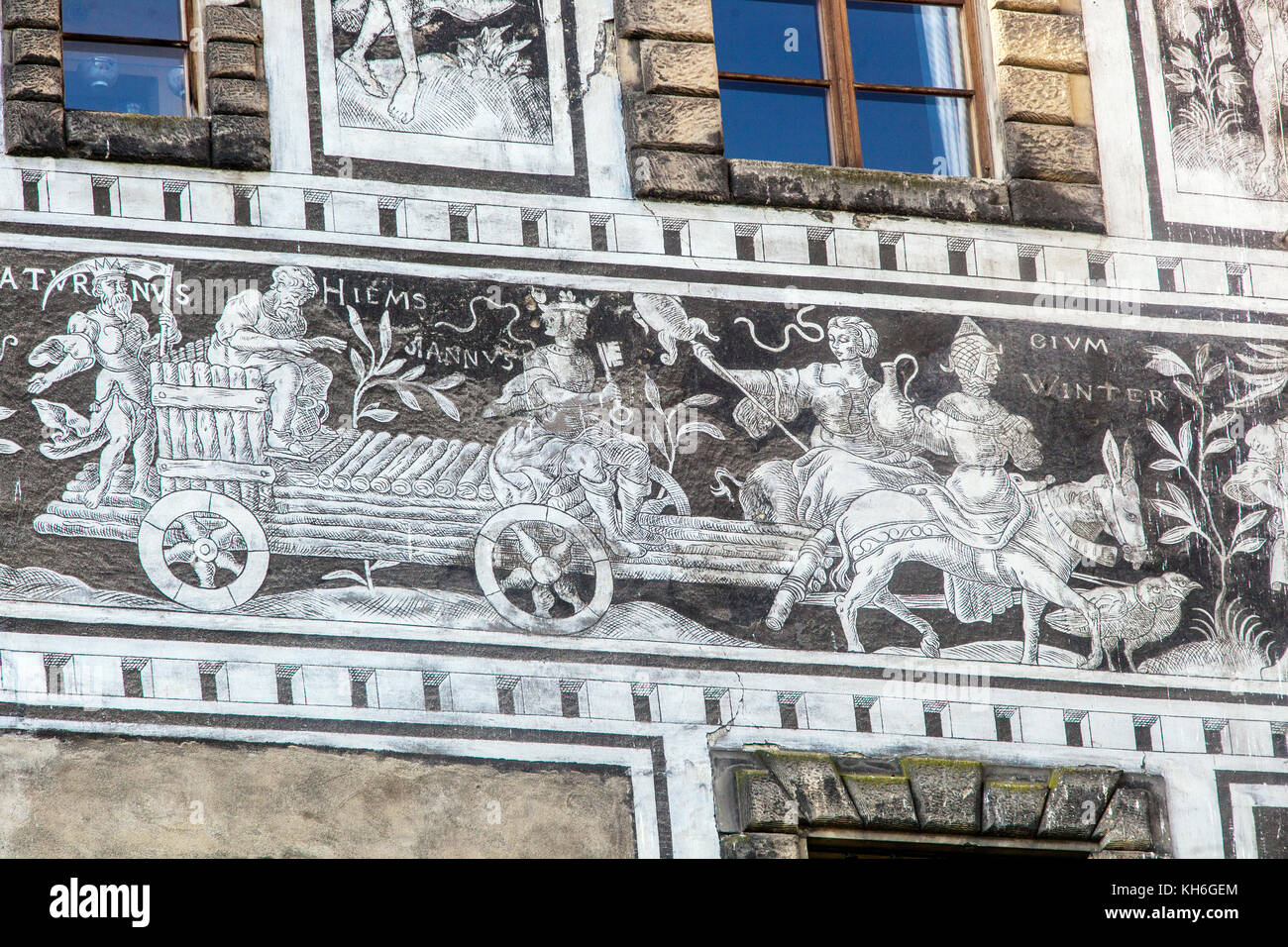 Nelahozeves Château Renaissance, l'Europe, République tchèque, Banque D'Images