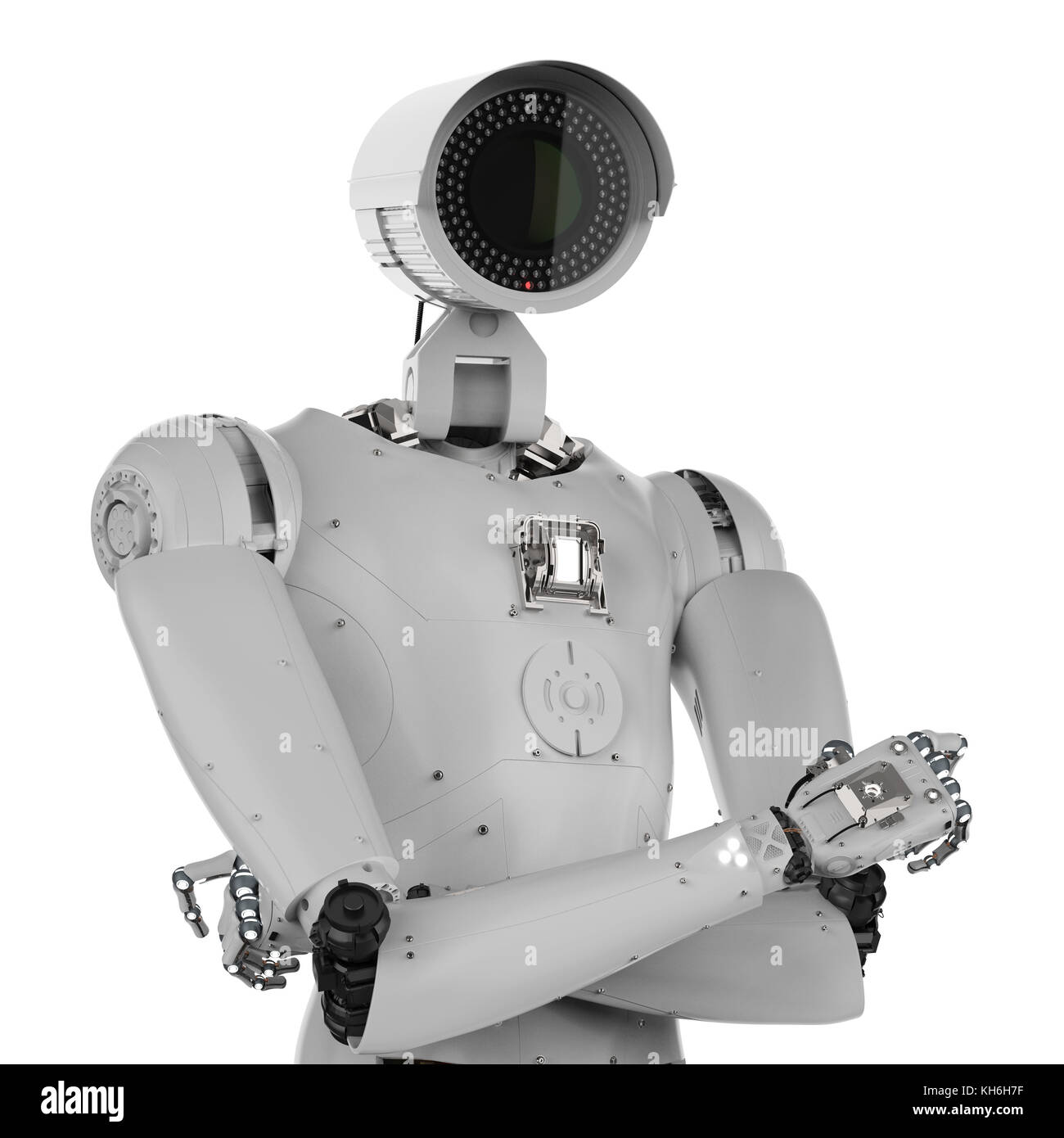 Le rendu 3D robot caméra de sécurité ou caméra CCTV cyborg Photo Stock -  Alamy