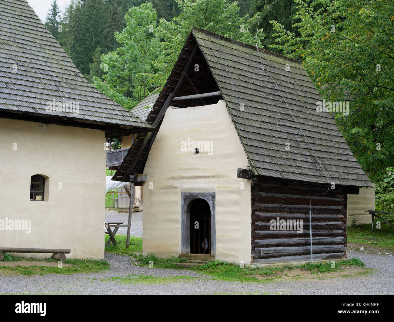 En plein air musée Skansen Orava près de Zuberek, Western Tatra, Zilinsky kraj, Slovaquie, Europe Banque D'Images