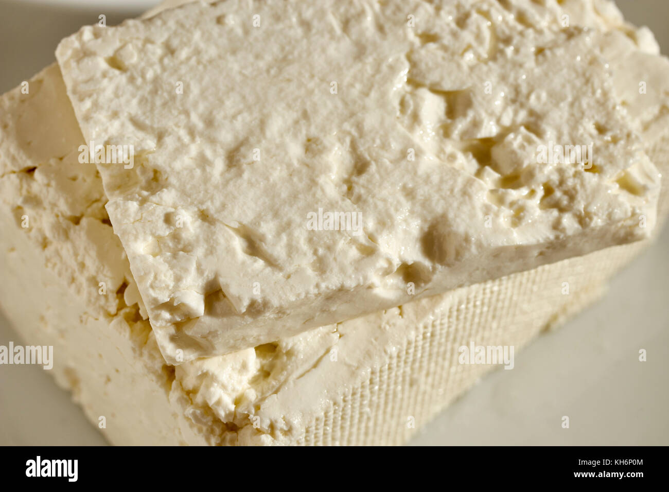 Le bulgare du lait de brebis le fromage feta Banque D'Images