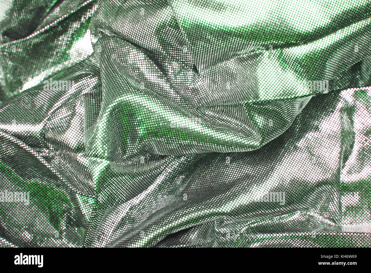 Chiffon de tissu argenté. Banque D'Images