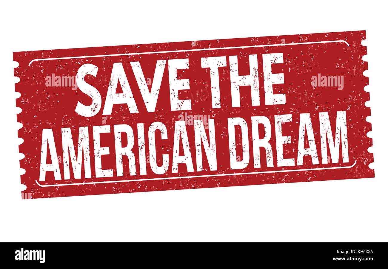 Enregistrer le rêve américain grunge tampons sur fond blanc, vector illustration Illustration de Vecteur