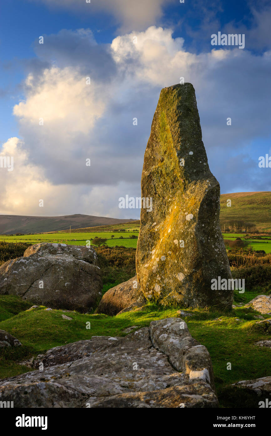 Carreg Waldo Rhos Fach-Mynachlog Pembrokeshire Wales ddu Banque D'Images