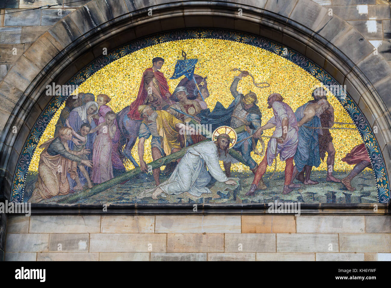 Voyage vers l'Allemagne - décoration murale extérieure de la cathédrale de Brême (Bremer Dom, St Petri Dom zu Bremen à Brême ville) Banque D'Images