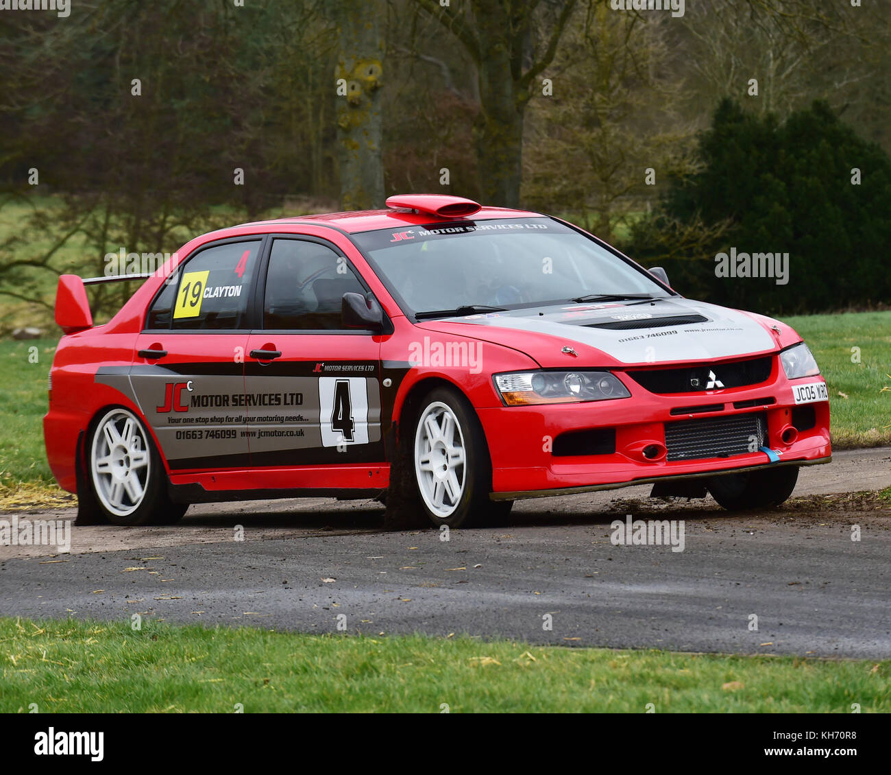 John Clayton, Mitsubishi Evo 9, la race retro rally, stade, samedi 25 février, 2017, rétro, nostalgie, sport, voitures, véhicules, course, classic c Banque D'Images