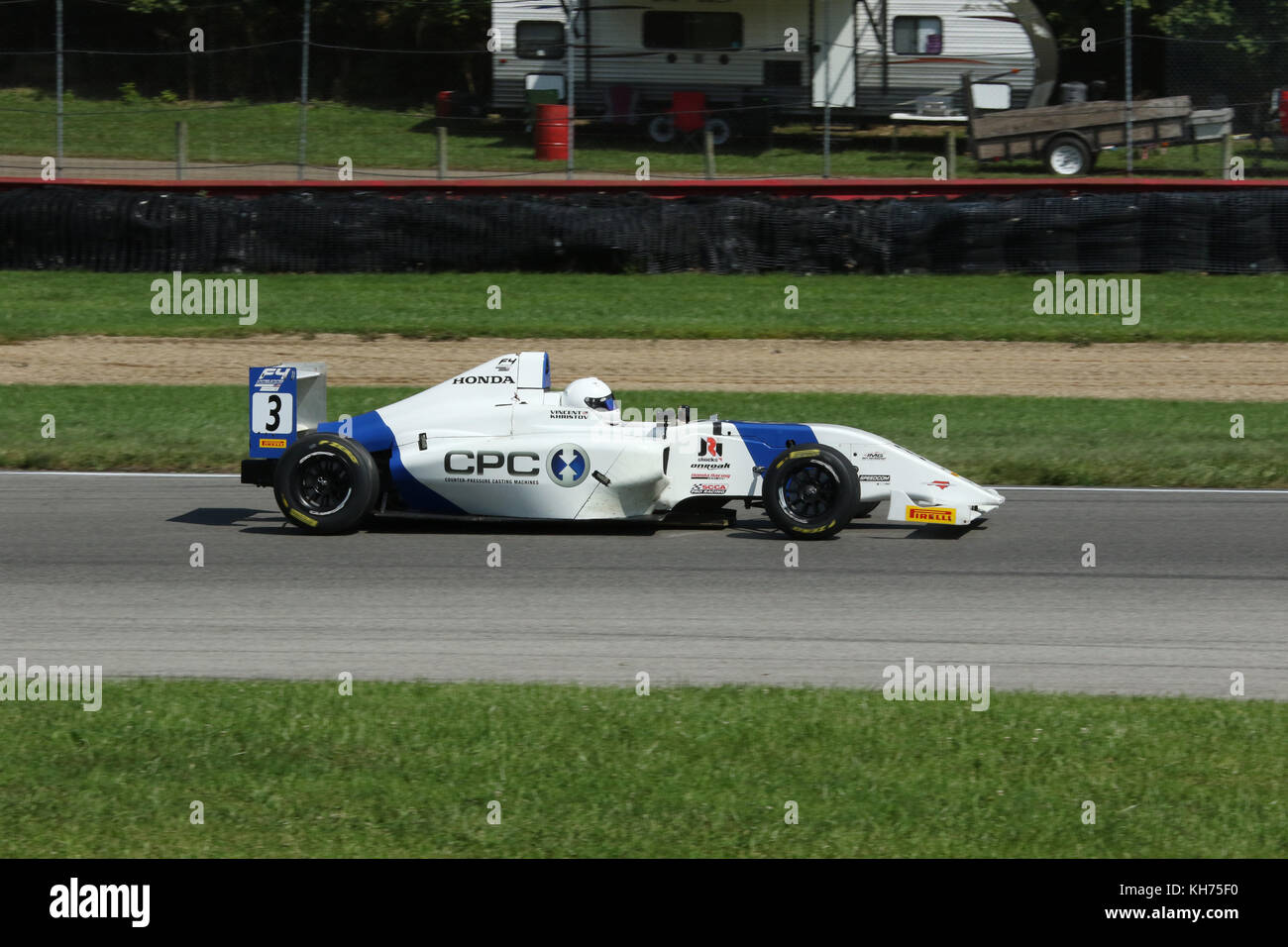 Vincent Khristov. Véhicule 3. Course de Formule 4. Mid-Ohio Sports Car Course. Lexington, Mansfield, Ohio, USA. Banque D'Images